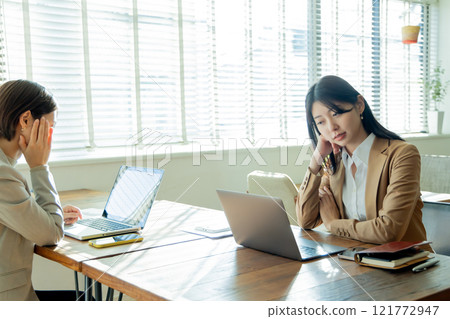 Business woman having a meeting 121772947