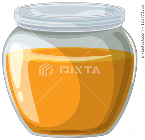 Sweet Honey Jar Illustration Sweet Honey Jar Illustration 121773218