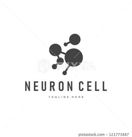 Neuron Logo Design Health Illustration DNA Molecule Nerve Cell Abstract Simple Illustration 121773887