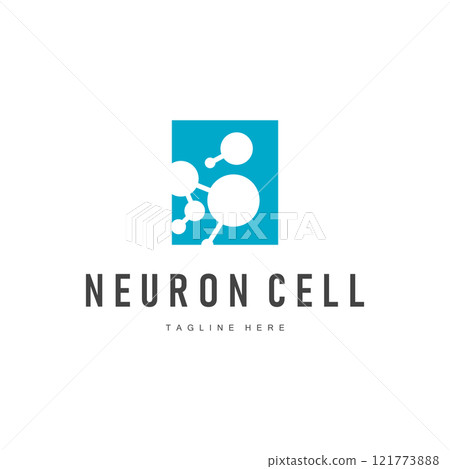 Neuron Logo Design Health Illustration DNA Molecule Nerve Cell Abstract Simple Illustration 121773888