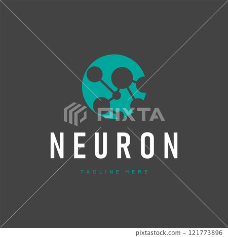 Neuron Logo Design Health Illustration DNA Molecule Nerve Cell Abstract Simple Illustration 121773896