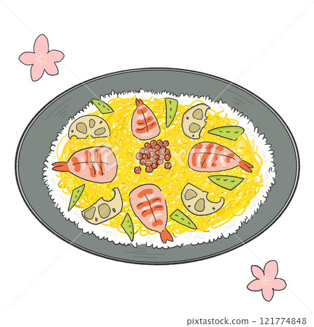 Chirashi 壽司與桃花圖 121774848