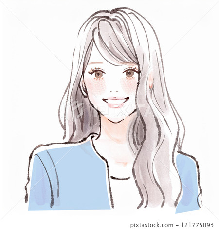 Illustration material of women and girls 121775093