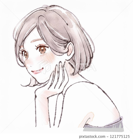 Illustration material of women and girls 121775125