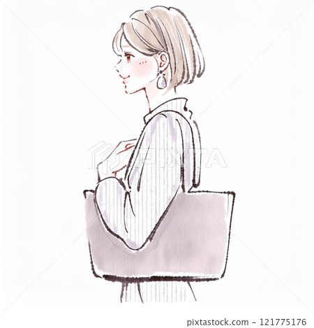 Illustration material of women and girls 121775176