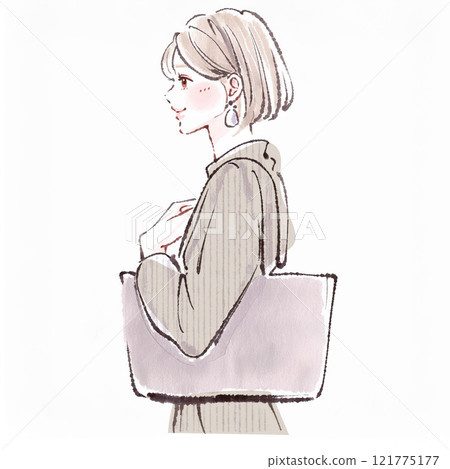 Illustration material of women and girls 121775177