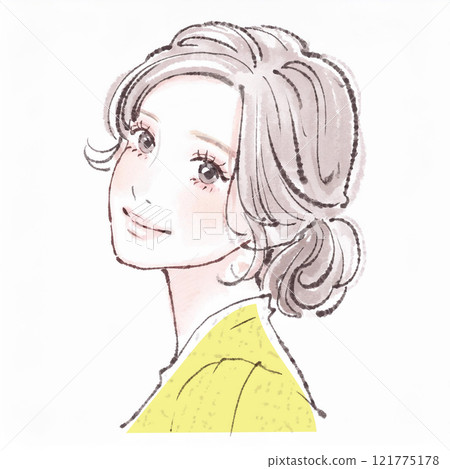 婦女和女孩插畫素材 121775178