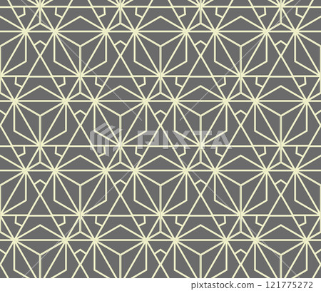 The geometric pattern with lines. Seamless vector background. Gray and beige texture. Graphic modern pattern. Simple lattice graphic design 121775272
