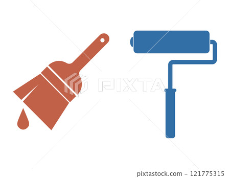油漆滾筒刷圖標 油漆滾筒刷圖標 121775315