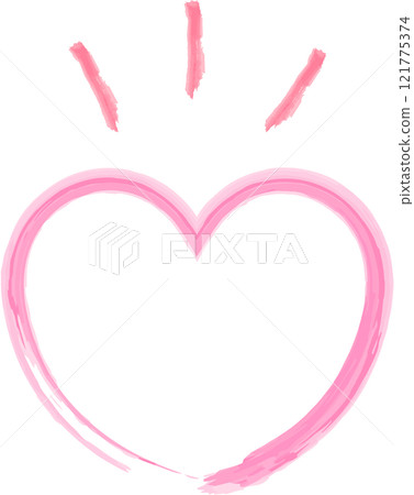 Watercolor heart icon 121775374