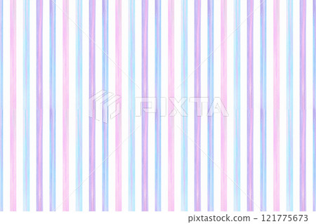 Watercolor, light blue, purple and pink stripes seamless pattern background 121775673