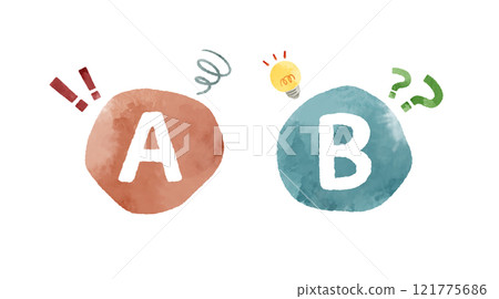 A 和 B - 水彩 121775686