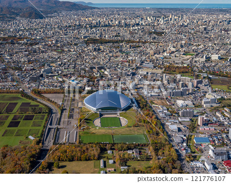 Sapporo Dome and downtown Sapporo Dome and downtown 121776107