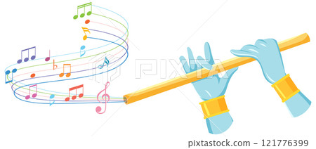 Melodic Harmony with Musical Notes Melodic Harmony with Musical Notes 121776399