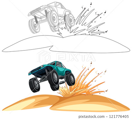 Off-Road Adventure with Luggage Car 121776405