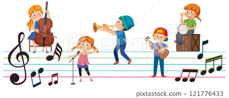 Children's Musical Ensemble on Sheet Music 121776433