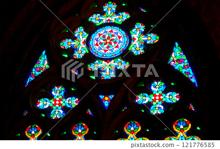 Stained glass of Matthias Cathedral Stained glass of Matthias Cathedral 121776585