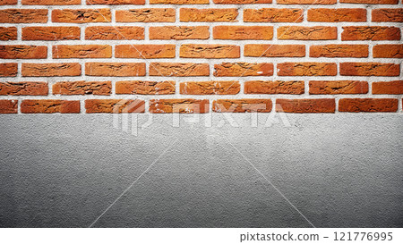 Closeup view of the red wall. Abstract pattern of a brick and cement wall Closeup view of the red wall. Abstract pattern of a brick and cement wall 121776995