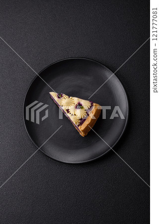 No baked sweet blueberry cheesecake with cream cheese No baked sweet blueberry cheesecake with cream cheese 121777081