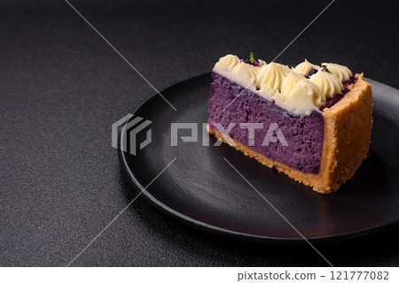 No baked sweet blueberry cheesecake with cream cheese No baked sweet blueberry cheesecake with cream cheese 121777082