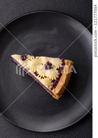 No baked sweet blueberry cheesecake with cream cheese No baked sweet blueberry cheesecake with cream cheese 121777084