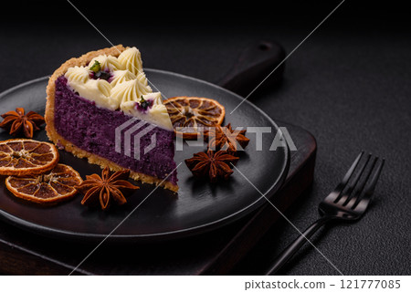 No baked sweet blueberry cheesecake with cream cheese No baked sweet blueberry cheesecake with cream cheese 121777085