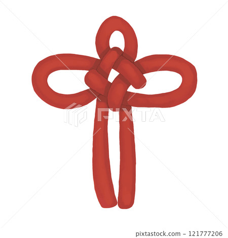 Knotted red Japanese string - Stock Illustration [121777206] - PIXTA