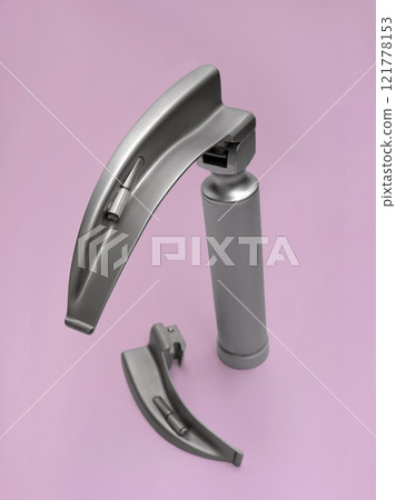 Surgical laryngoscope blades and handles designed for medical use in healthcare settings 121778153