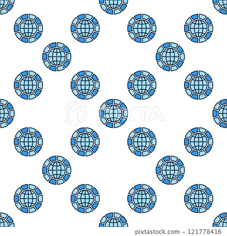 Global Multipolarity vector blue seamless pattern 121778416