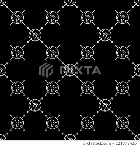 International Relations vector Earth Planet linear seamless pattern International Relations vector Earth Planet linear seamless pattern 121778420