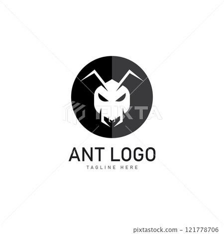 ant head logo template vector illustration design ant head logo template vector illustration design 121778706