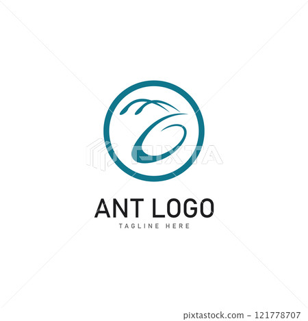 ant head logo template vector illustration design ant head logo template vector illustration design 121778707