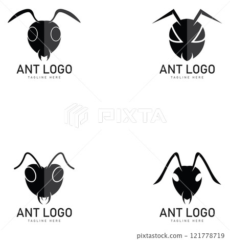 ant head logo template vector illustration design ant head logo template vector illustration design 121778719