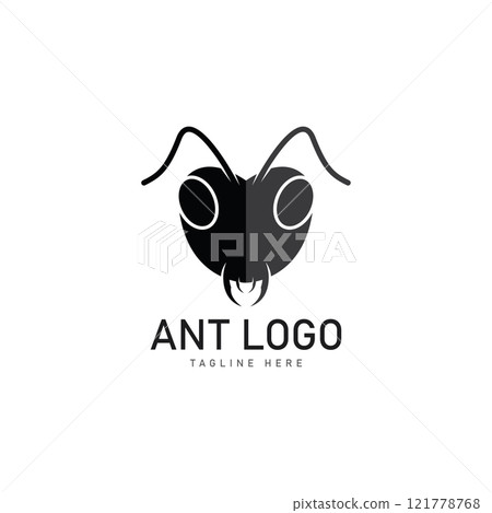 ant head logo template vector illustration design 121778768