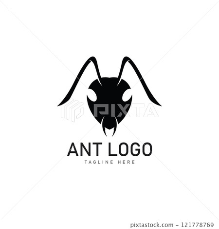 ant head logo template vector illustration design 121778769