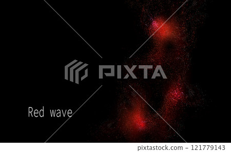 Chaotic isolated red fiber, tinsel fog, design component Chaotic isolated red fiber, tinsel fog, design component 121779143
