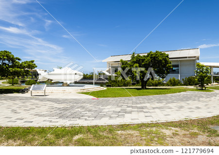 View of Dapeng Bay National Scenic Area Headquarters in Donggang of Pingtung, Taiwan. View of Dapeng Bay National Scenic Area Headquarters in Donggang of Pingtung, Taiwan. 121779694