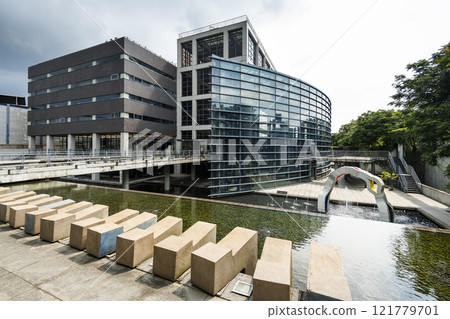 Building view of the New Taipei City Yingge Ceramics Museum, Taiwan's first professional museum dedicated to ceramics. Building view of the New Taipei City Yingge Ceramics Museum, Taiwan's first professional museum dedicated to ceramics. 121779701