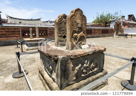 Building view of the Lee Teng-fan's Ancient Residence in Daxi of Taoyuan, Taiwan. 121779894