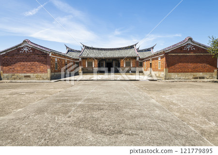 Building view of the Lee Teng-fan's Ancient Residence in Daxi of Taoyuan, Taiwan. 121779895