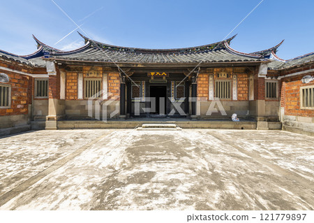 Building view of the Lee Teng-fan's Ancient Residence in Daxi of Taoyuan, Taiwan. 121779897