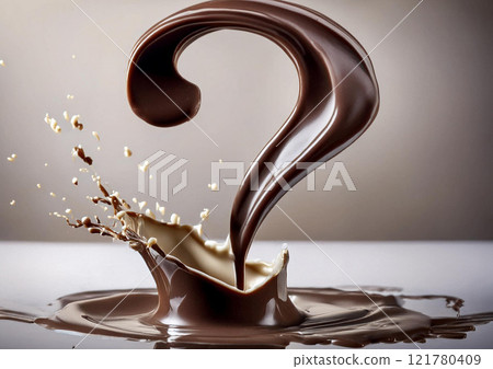Smooth chocolate question mark - Stock Illustration [121780409] - PIXTA