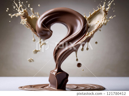 Smooth chocolate question mark - Stock Illustration [121780412] - PIXTA
