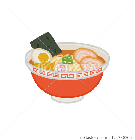 Simple and cute Japanese food icon: Ramen Simple and cute Japanese food icon: Ramen 121780766