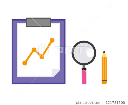Simple clipboard illustration file binder 121781300