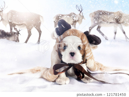 puppy cavalier king charles 121781450