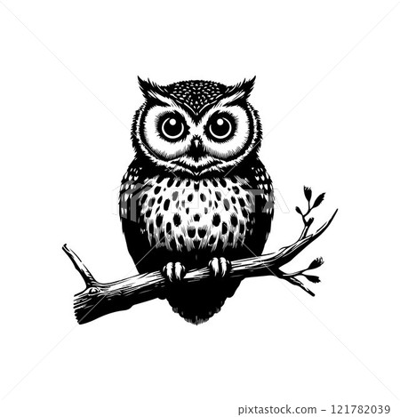 Owl silhouette icon vector art illustration design 121782039