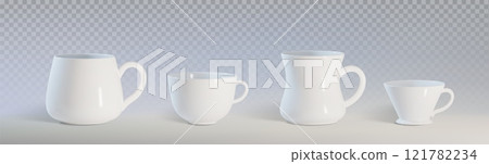 Coffee mug mockup set of different shapes Coffee mug mockup set of different shapes 121782234