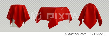 Red cloth reveal mockup set Red cloth reveal mockup set 121782235