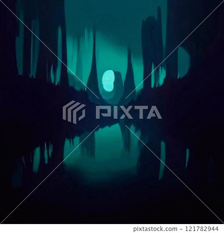 a mysterious scene with shadows and reflections a mysterious scene with shadows and reflections 121782944